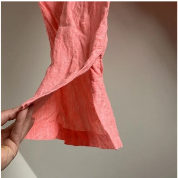 Athleta Retreat wide leg linen pants in sunset glow size 14 petite - Picture 7 of 9